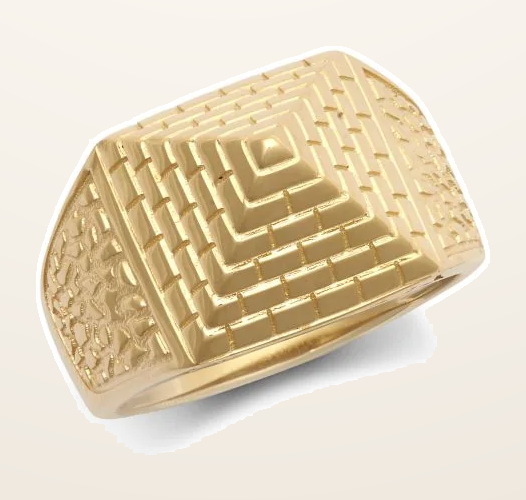 IT_ROLE:detail_crop | 9ct Yellow Gold Pyramid Ring