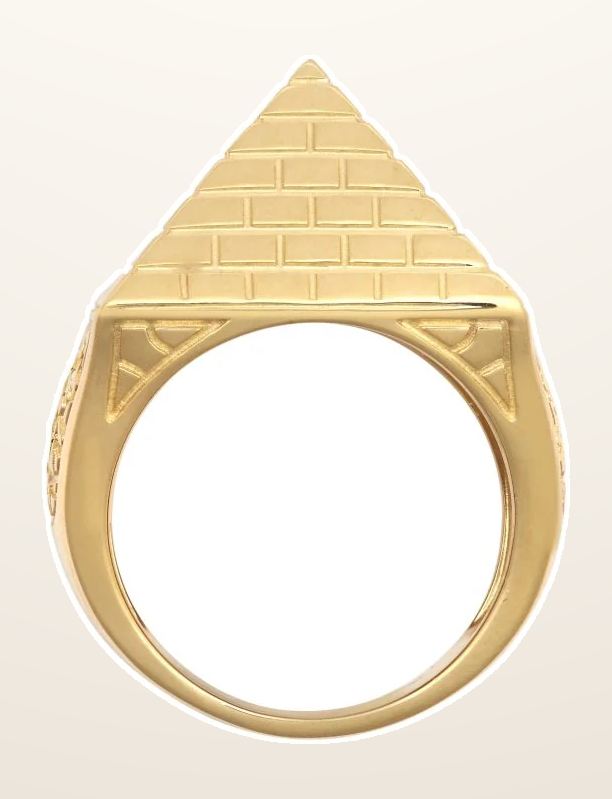 IT_ROLE:detail_crop | 9ct Yellow Gold 1 Ounce Pyramid Ring