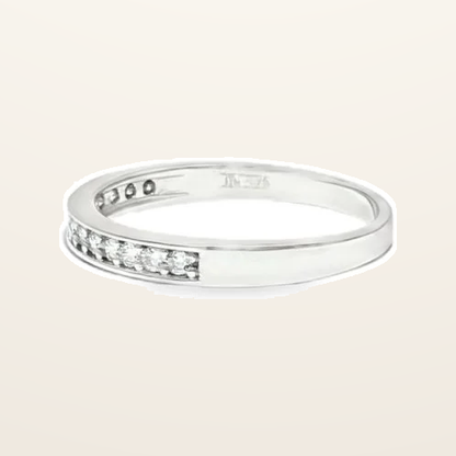 IT_ROLE:detail_crop | 9ct White Gold, Half Eternity Cubic Zirconia Ring