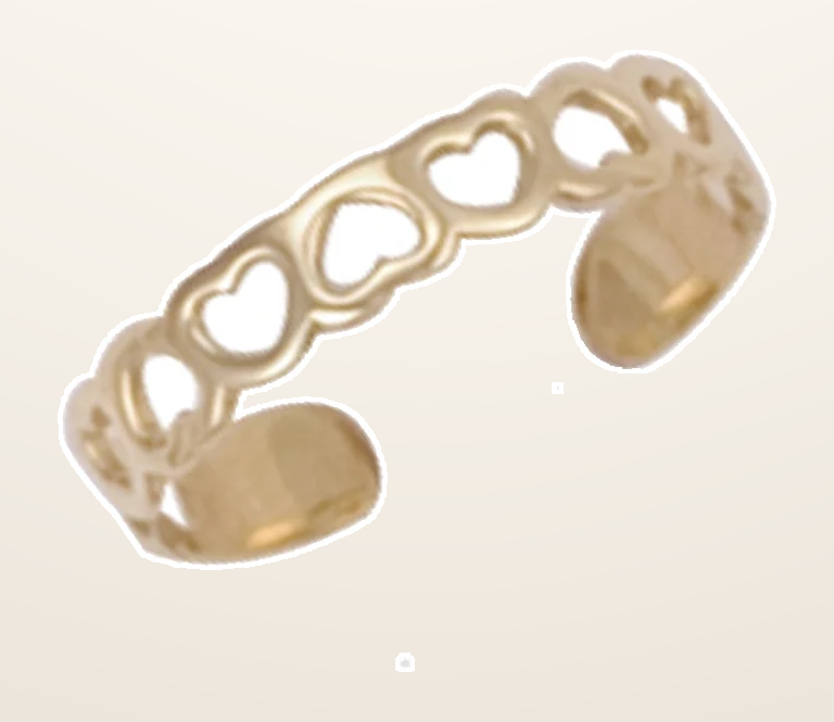 IT_ROLE:detail_crop | 9ct Yellow Gold Hearts Toe Ring