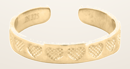 IT_ROLE:detail_crop | 9ct Yellow hearts toe ring