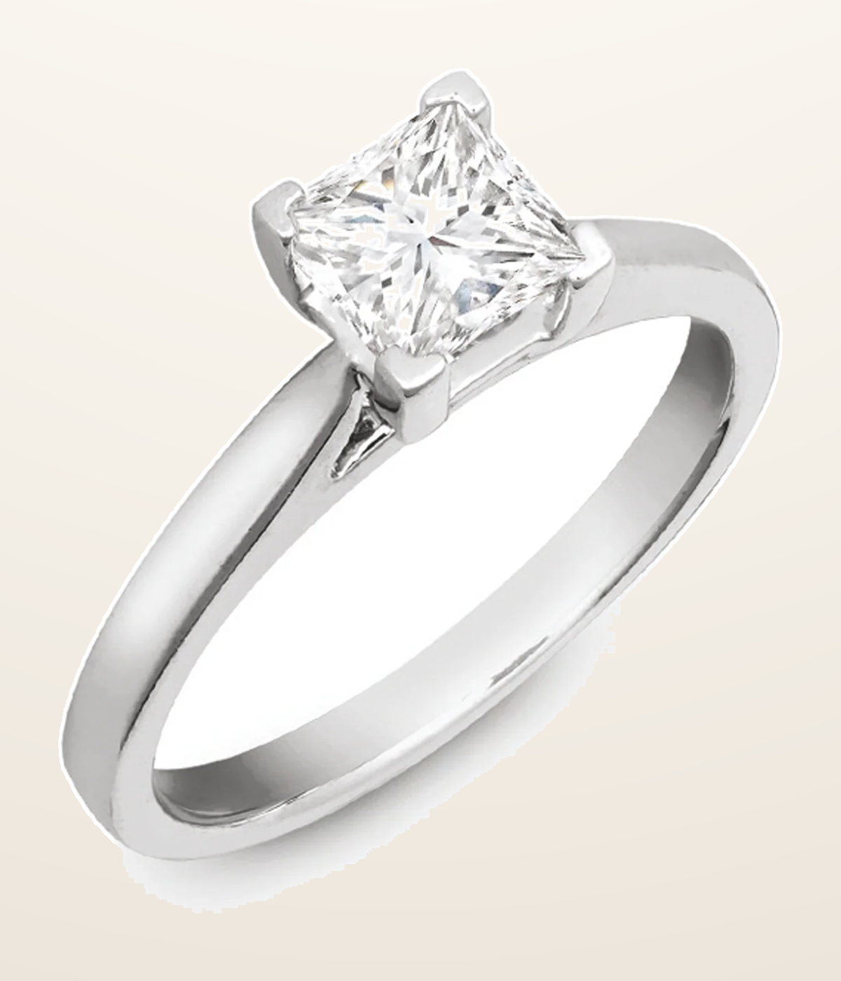 IT_ROLE:detail_crop | Platinum 25pts Solitaire Natural Diamond Wed-fit Ring
