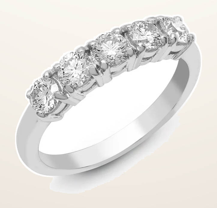 IT_ROLE:detail_crop | 950 Platinum 0.25ct Natural Diamond 5 stone Ring
