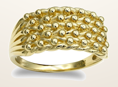 IT_ROLE:detail_crop | 925 Silver 1 Micron Gold Plated Keeper Ring