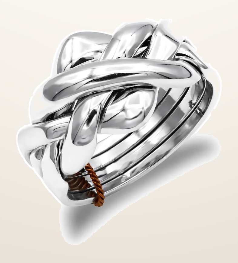 IT_ROLE:detail_crop | 925 Silver 4 piece Puzzle ring
