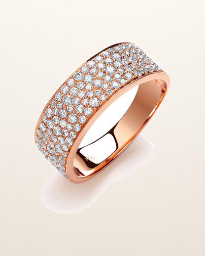 IT_ROLE:presentation_crop | 18ct Rose Gold 0.60ct Pave Set Ring