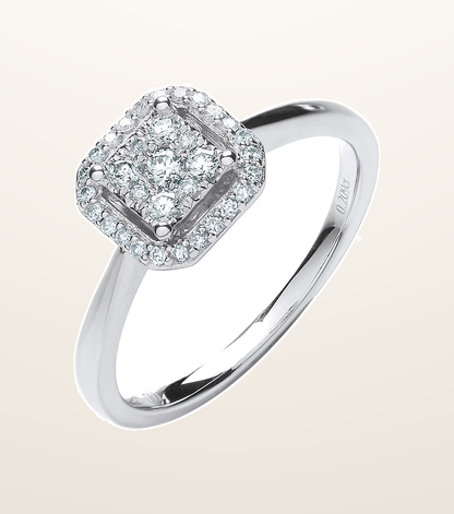 IT_ROLE:presentation_crop | 18ct White Gold 0.20ct Diamond Dress Ring