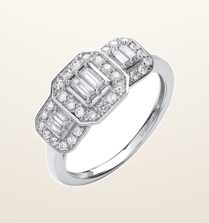 IT_ROLE:presentation_crop | 18ct White Gold 0.50ct Diamond Dress Ring