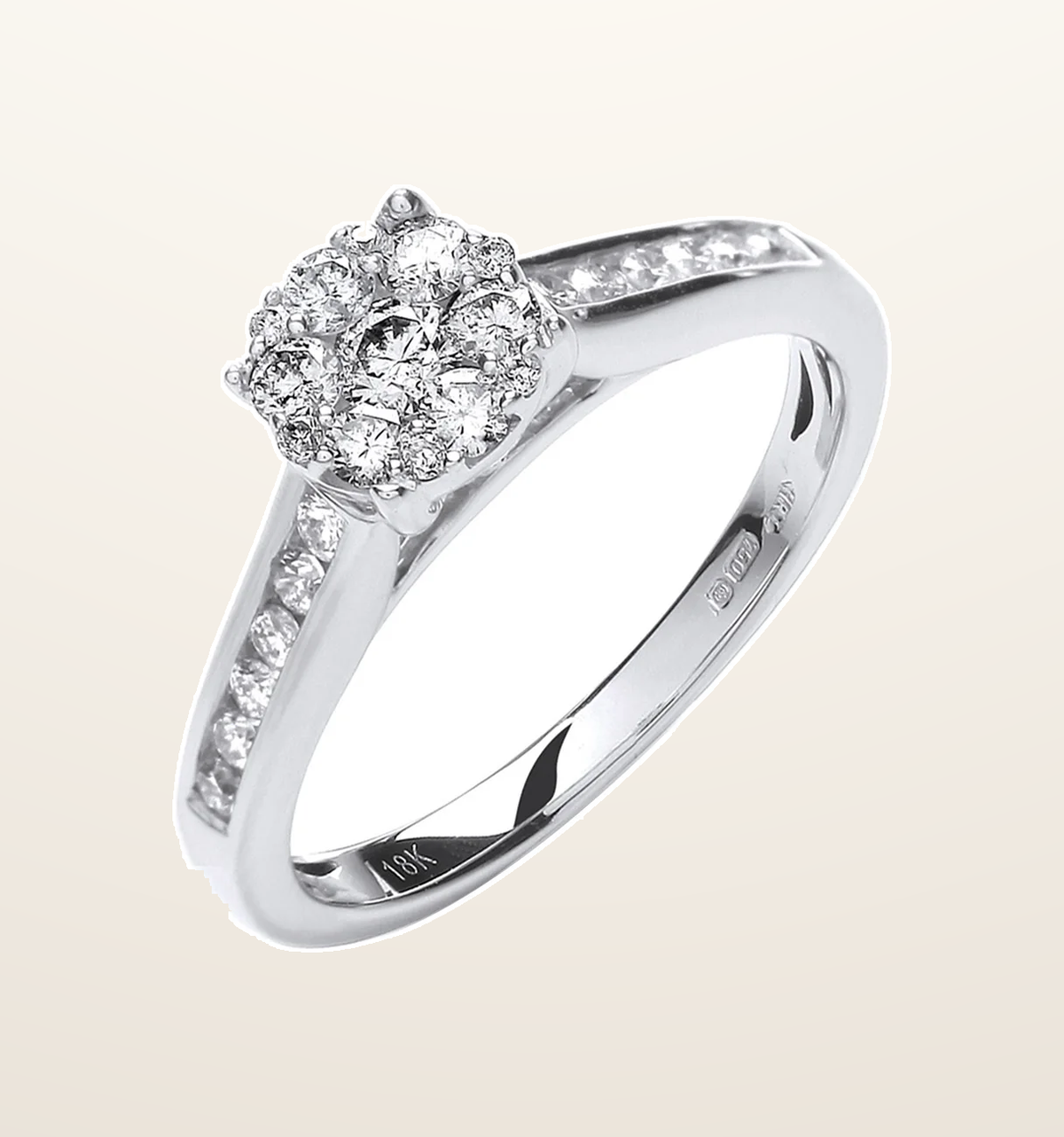 IT_ROLE:presentation_crop | 18ct White Gold 0.50ct Diamond Dress Ring