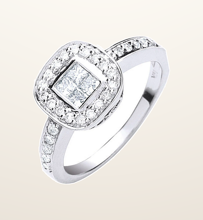 IT_ROLE:presentation_crop | 18ct White Gold 0.50ct Fancy Diamond Ring