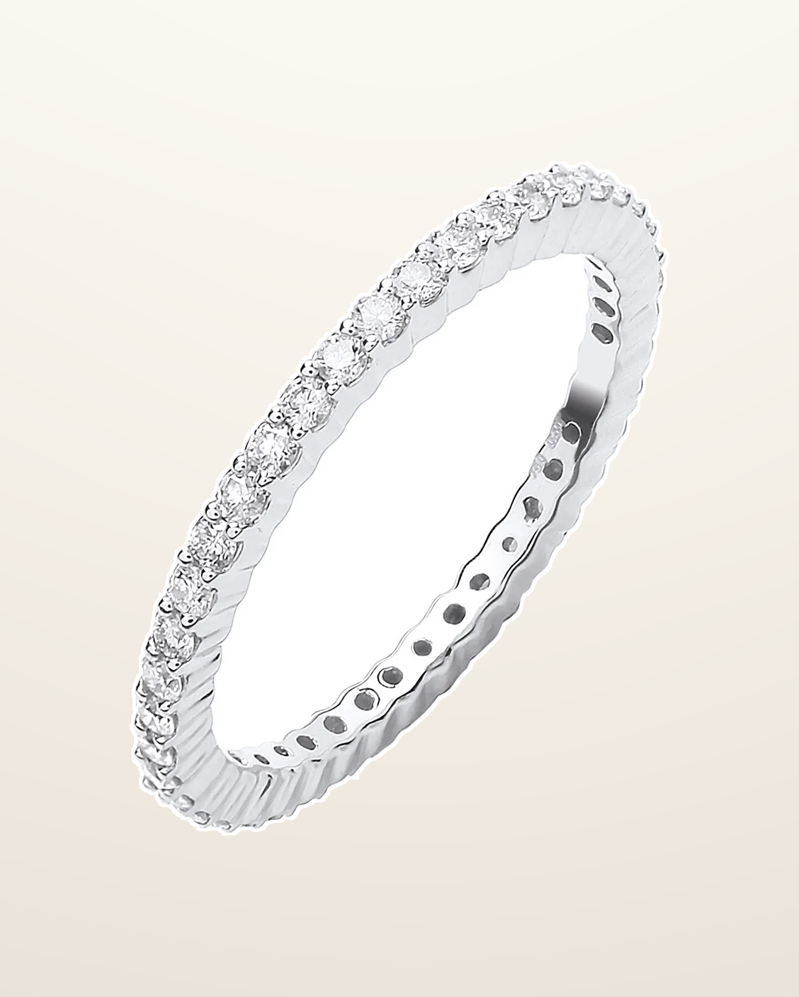 IT_ROLE:presentation_crop | 18ct White Gold 0.50ct Full Diamond Eternity Ring