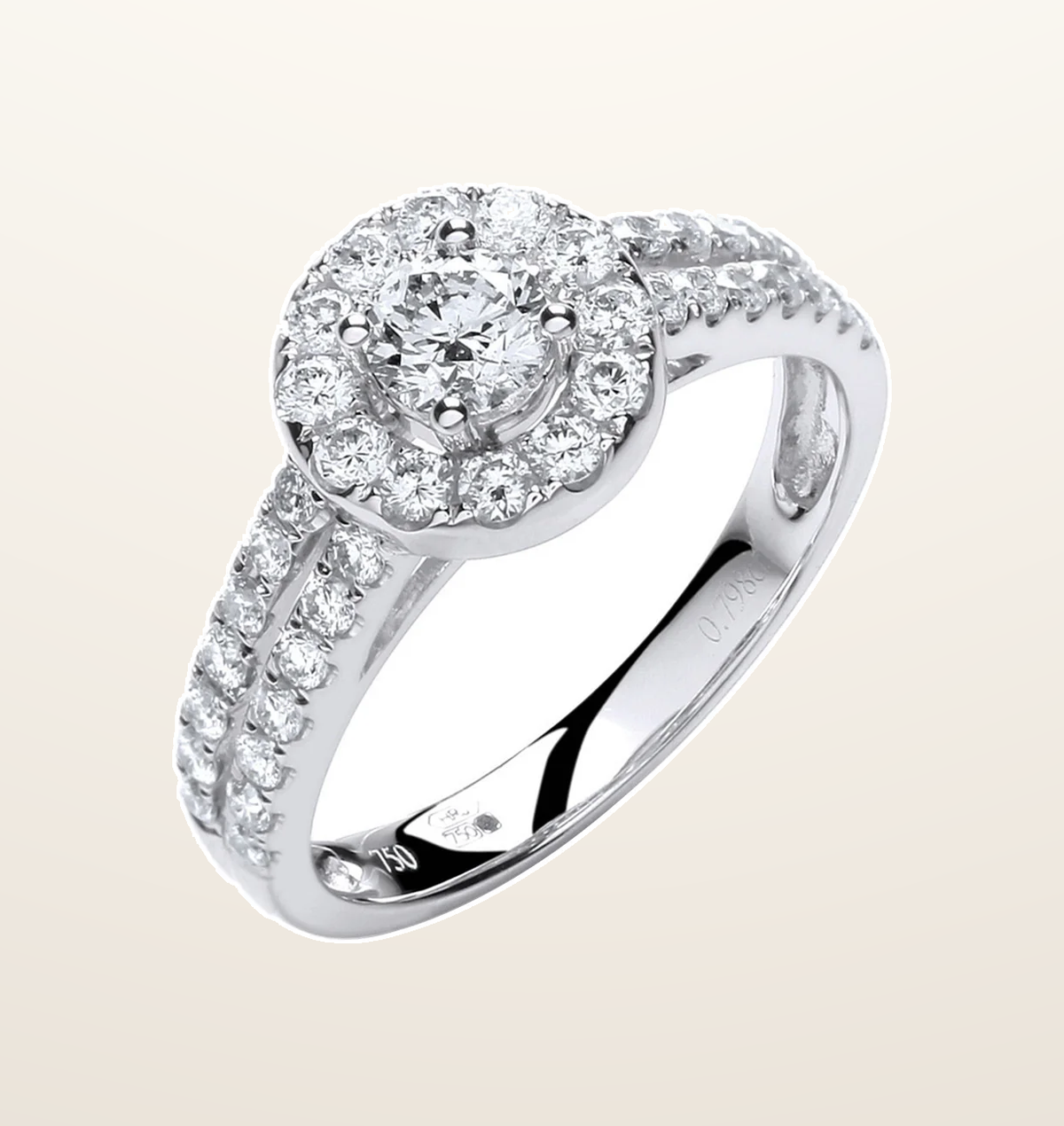 IT_ROLE:presentation_crop | 18ct White Gold 0.75ct H-SI Diamond Fancy Ring