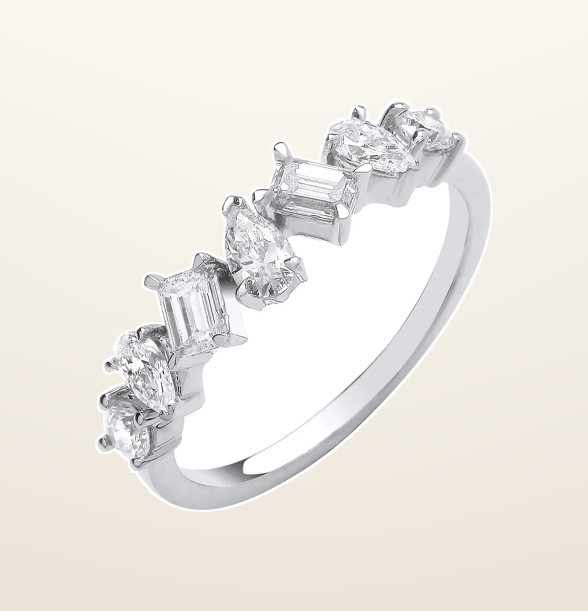 IT_ROLE:presentation_crop | 18ct White Gold 0.81ctw Fancy shape diamond ring