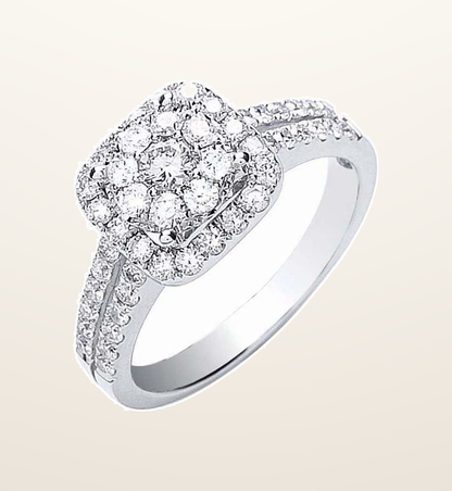 IT_ROLE:presentation_crop | 18ct White Gold 0.90ct Fancy Diamond Ring