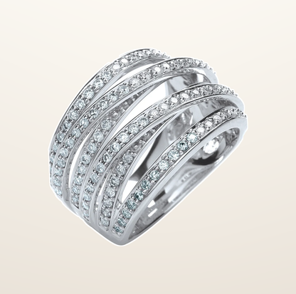 IT_ROLE:presentation_crop | 18ct White Gold 1.00ct Diamond Dress Ring