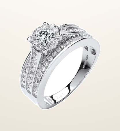 IT_ROLE:presentation_crop | 18ct White Gold 1.00ct Diamond Dress Ring