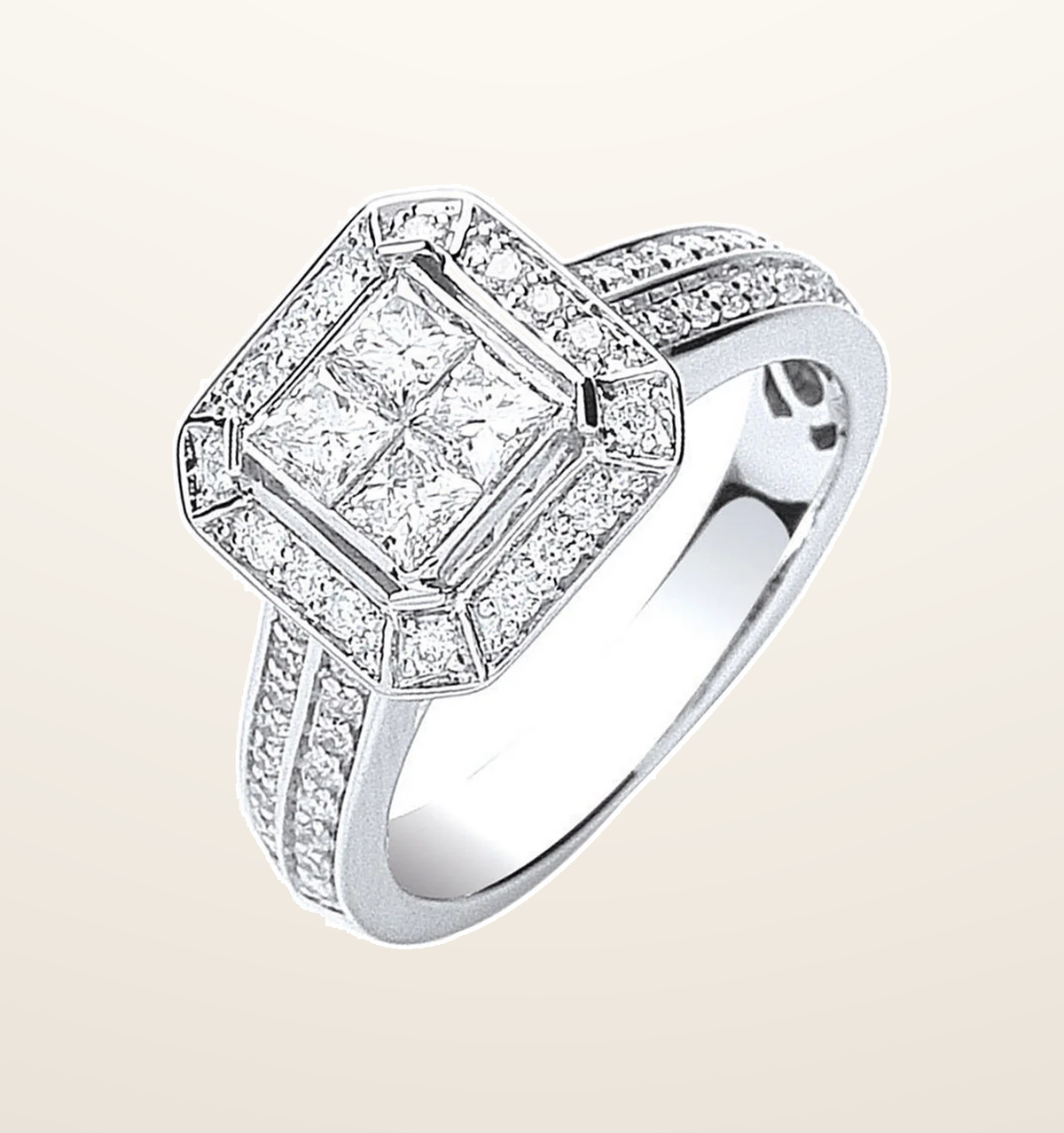 IT_ROLE:presentation_crop | 18ct White Gold 1.00ct Diamond Ring