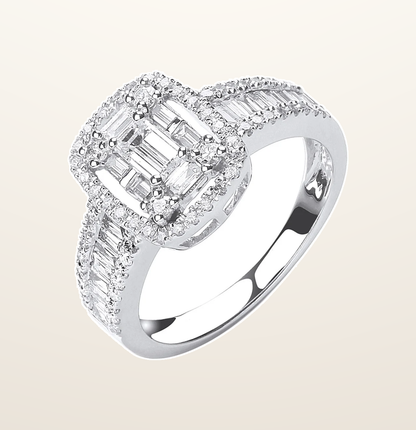 IT_ROLE:presentation_crop | 18ct White Gold 1.00ct G-VS Dress Ring