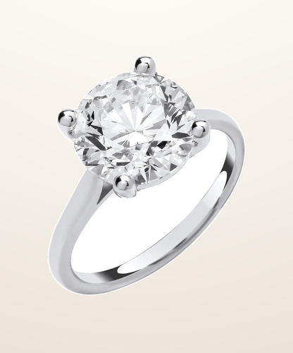 IT_ROLE:presentation_crop | 18ct White Gold 4.00ctw Solitaire LAB GROWN Diamond Ring IGI Certified