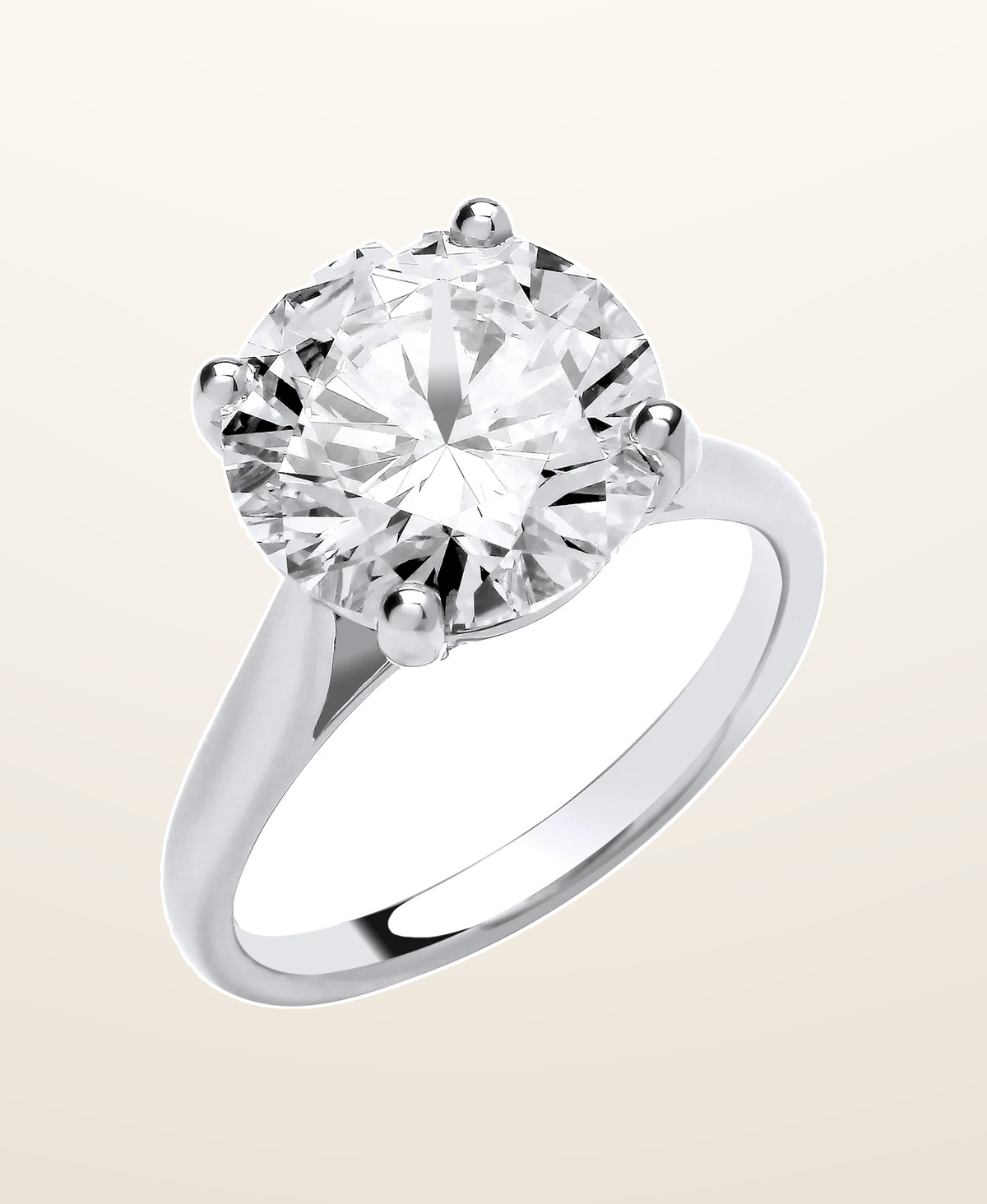 IT_ROLE:presentation_crop | 18ct White Gold 5.00ctw Solitaire LAB GROWN Diamond Ring IGI Certified