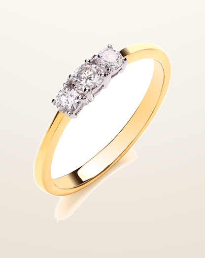 IT_ROLE:presentation_crop | 18ct Yellow Gold 0.33ctw Diamond Trilogy Ring