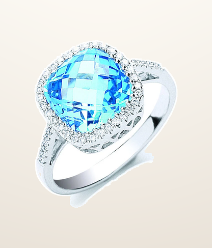 IT_ROLE:presentation_crop | 9ct White Gold 0.15ct Diamond & 2.50ct Blue Topaz Ring