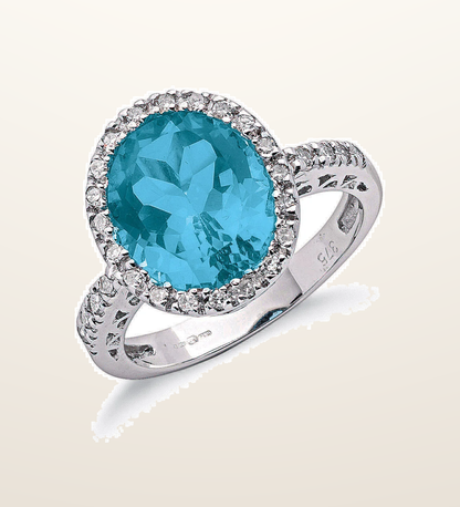 IT_ROLE:presentation_crop | 9ct White Gold 0.24ct Diamond & 5.18ct Blue Topaz Ring