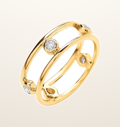 IT_ROLE:presentation_crop | 9ct Yellow Gold 0.25ctw Diamond Ring