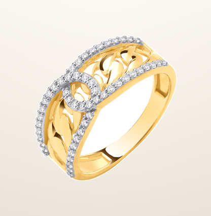 IT_ROLE:presentation_crop | 9ct Yellow Gold 0.25ctw G/H Si Dress Ring
