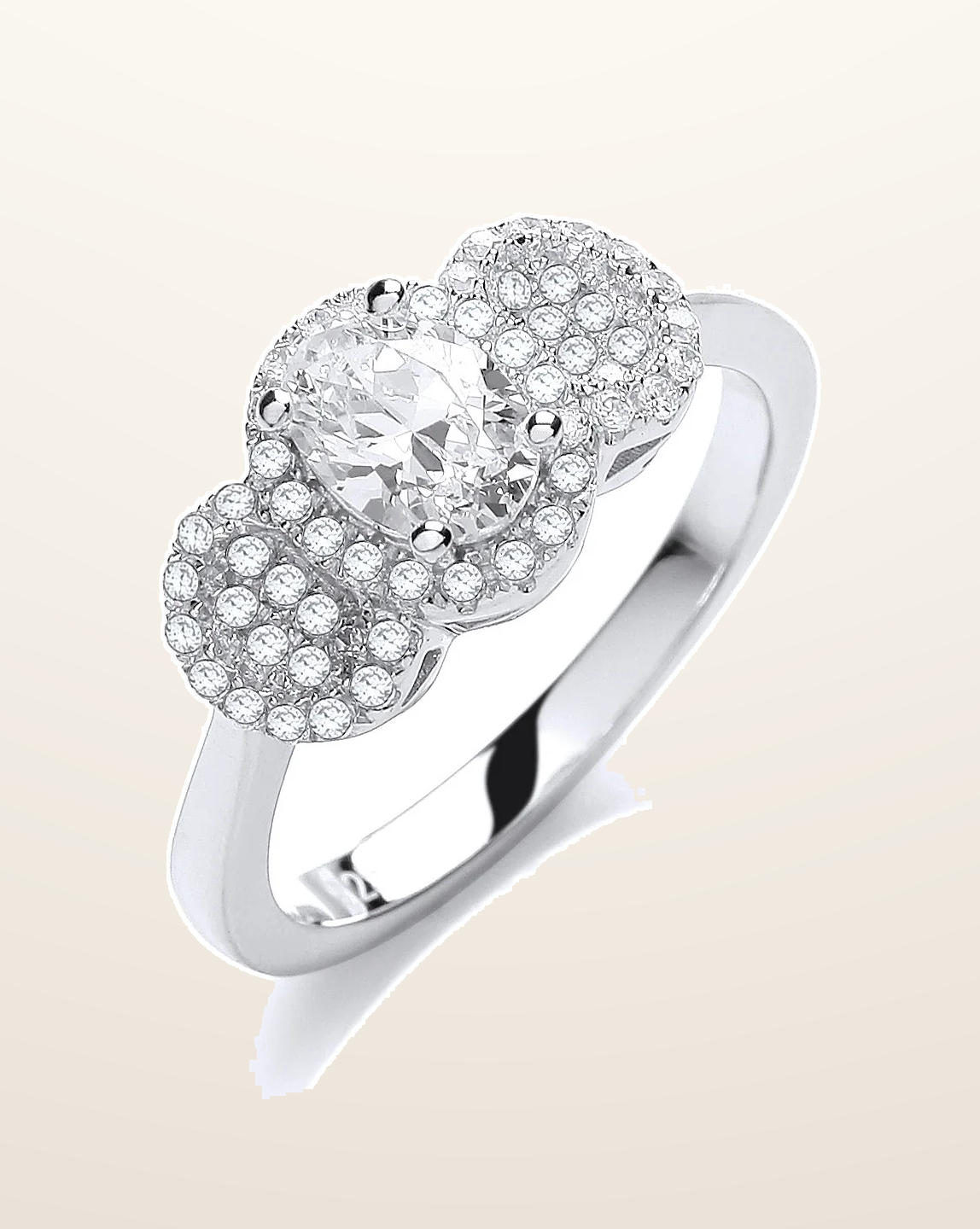 IT_ROLE:presentation_crop | Micro Pave' Trilogy with Centre Cubic Zirconia Ring