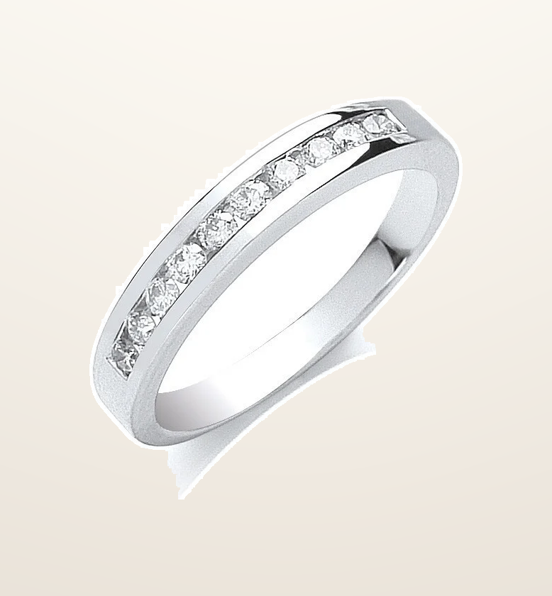 IT_ROLE:presentation_crop | Platinum 0.25ct G/H-Vs Diamond Eternity Ring