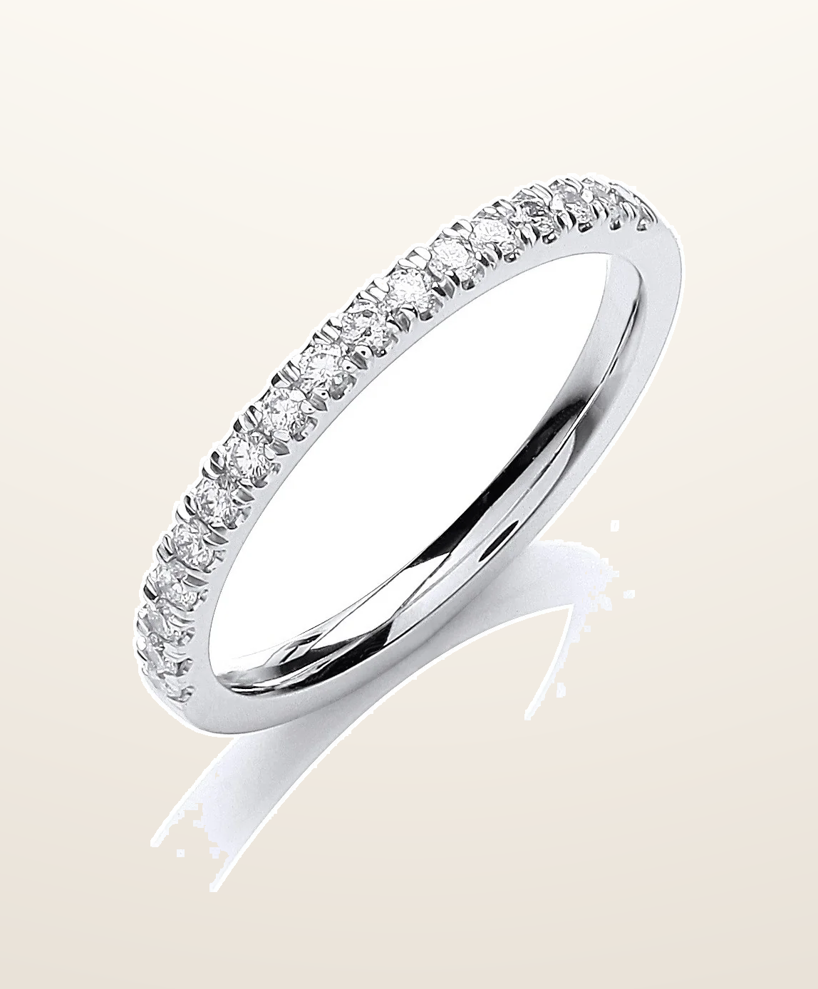 IT_ROLE:presentation_crop | Platinum 0.30ctw GH/SI Half Eternity Diamond Ring