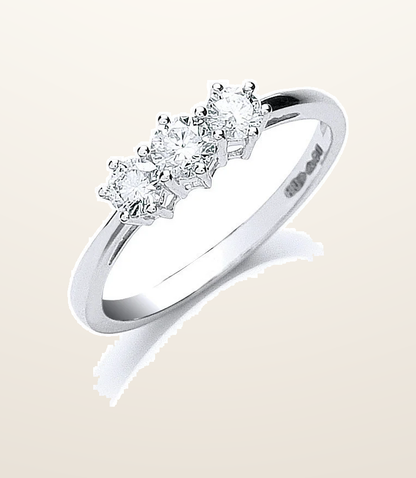 IT_ROLE:presentation_crop | Platinum 0.50ct G/H-VS Brilliant Cut Diamond Trilogy Ring