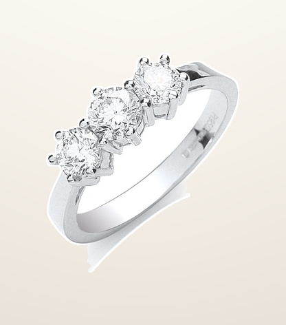 IT_ROLE:presentation_crop | Platinum 1.00ct G/H-Vs Brilliant Cut Diamond Trilogy Ring