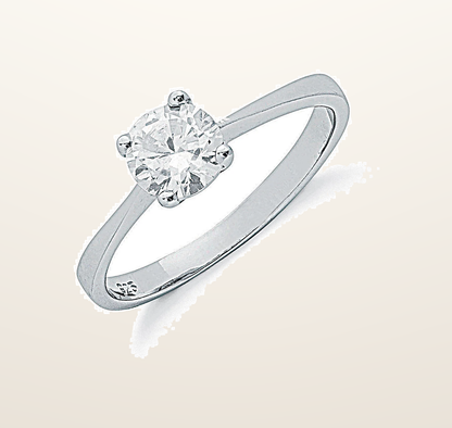 IT_ROLE:presentation_crop | Silver Claw Set Cubic Zirconia Solitaire Ring