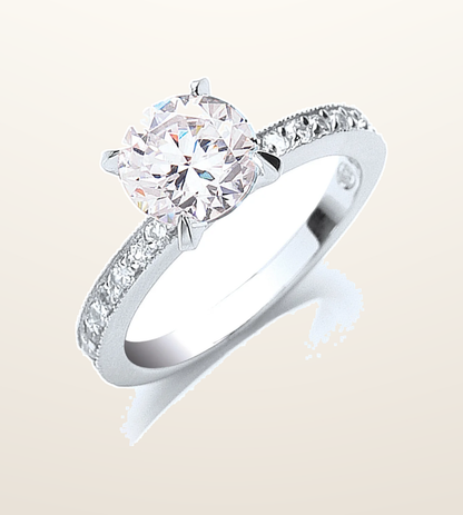 IT_ROLE:presentation_crop | Silver Claw Set Cubic Zirconia Solitaire Ring