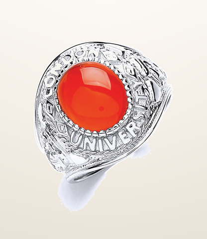 IT_ROLE:presentation_crop | Silver Gents Red Stone College Ring