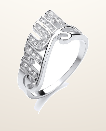 IT_ROLE:presentation_crop | Silver Mum Cubic Zirconia Ring