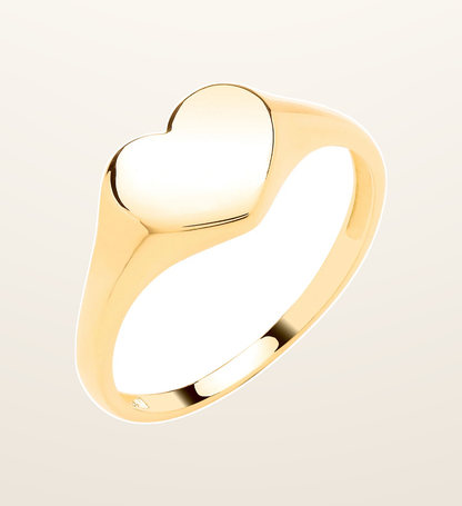 IT_ROLE:presentation_crop | Yellow Gold Heart Signet Baby/Child Ring