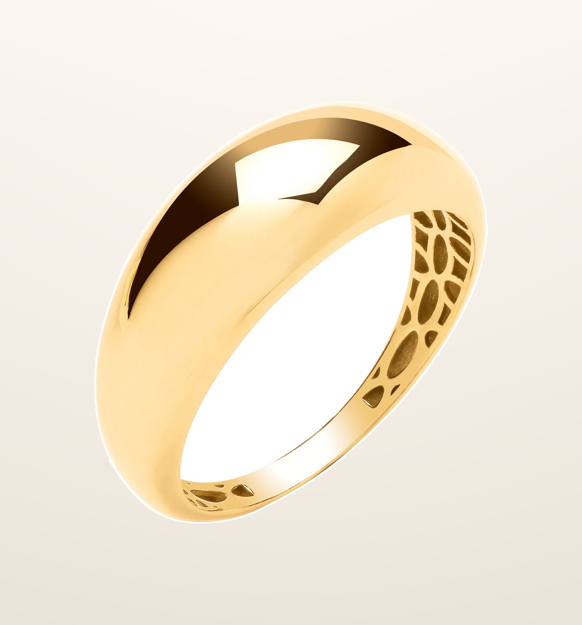 IT_ROLE:presentation_crop | Yellow Gold Plain Dome Ladies Ring
