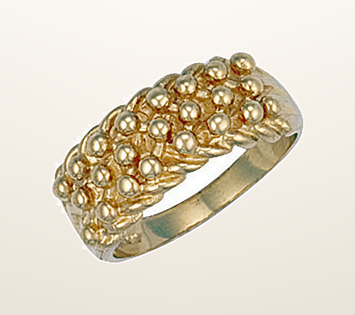 IT_ROLE:presentation_crop | Yellow Gold Woven Back 3 Row Keeper Ring