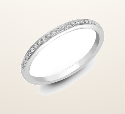 IT_ROLE:presentation_crop | 18ct White Gold 10pt Pave Set Natural Diamond Eternity Ring