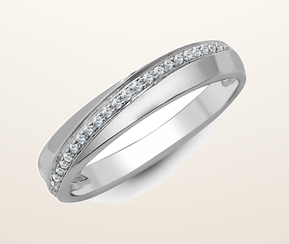 IT_ROLE:presentation_crop | 18ct White 0.11ct Natural Diamond Ring