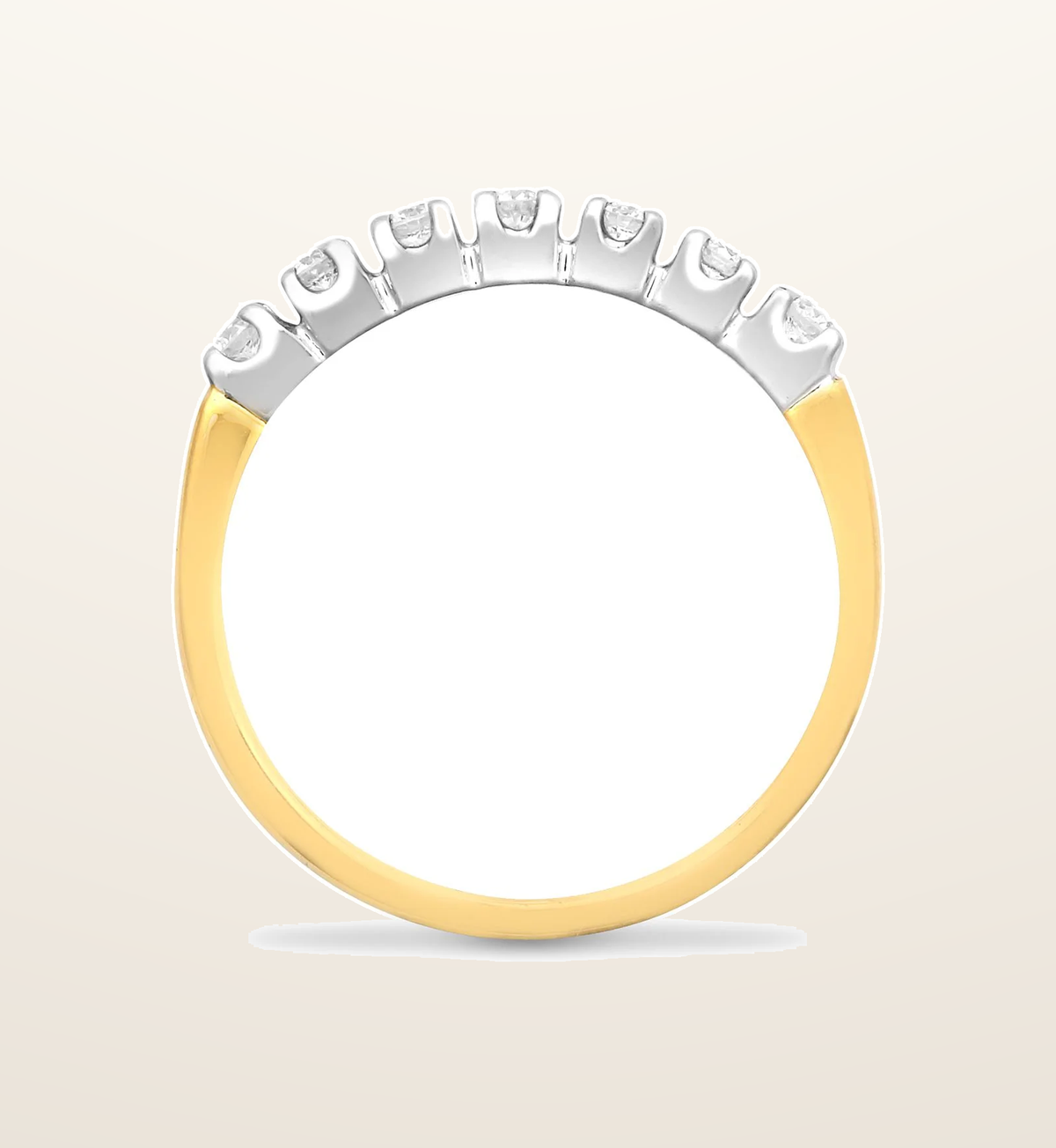 IT_ROLE:presentation_crop | 9ct White Gold Natural Diamond 7 Stone Half Eternity Ring