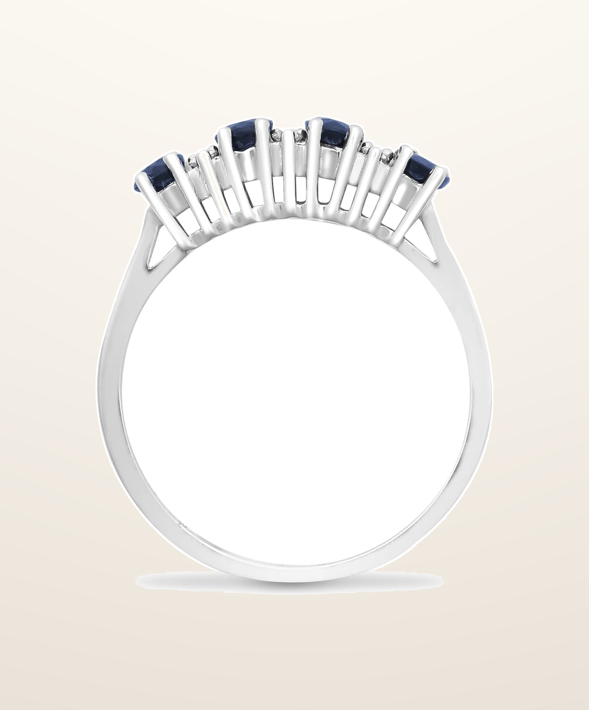 IT_ROLE:presentation_crop | 9ct White Gold Natural Diamond 12pts & Sapphire 1.05ct Ring