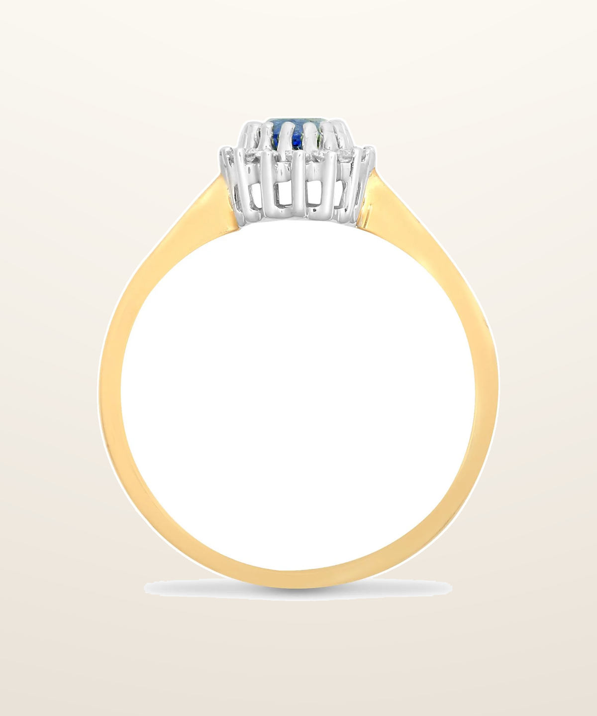 IT_ROLE:presentation_crop | 9ct Yellow Gold Natural Diamond 12pts & Sapphire 56pts Ring