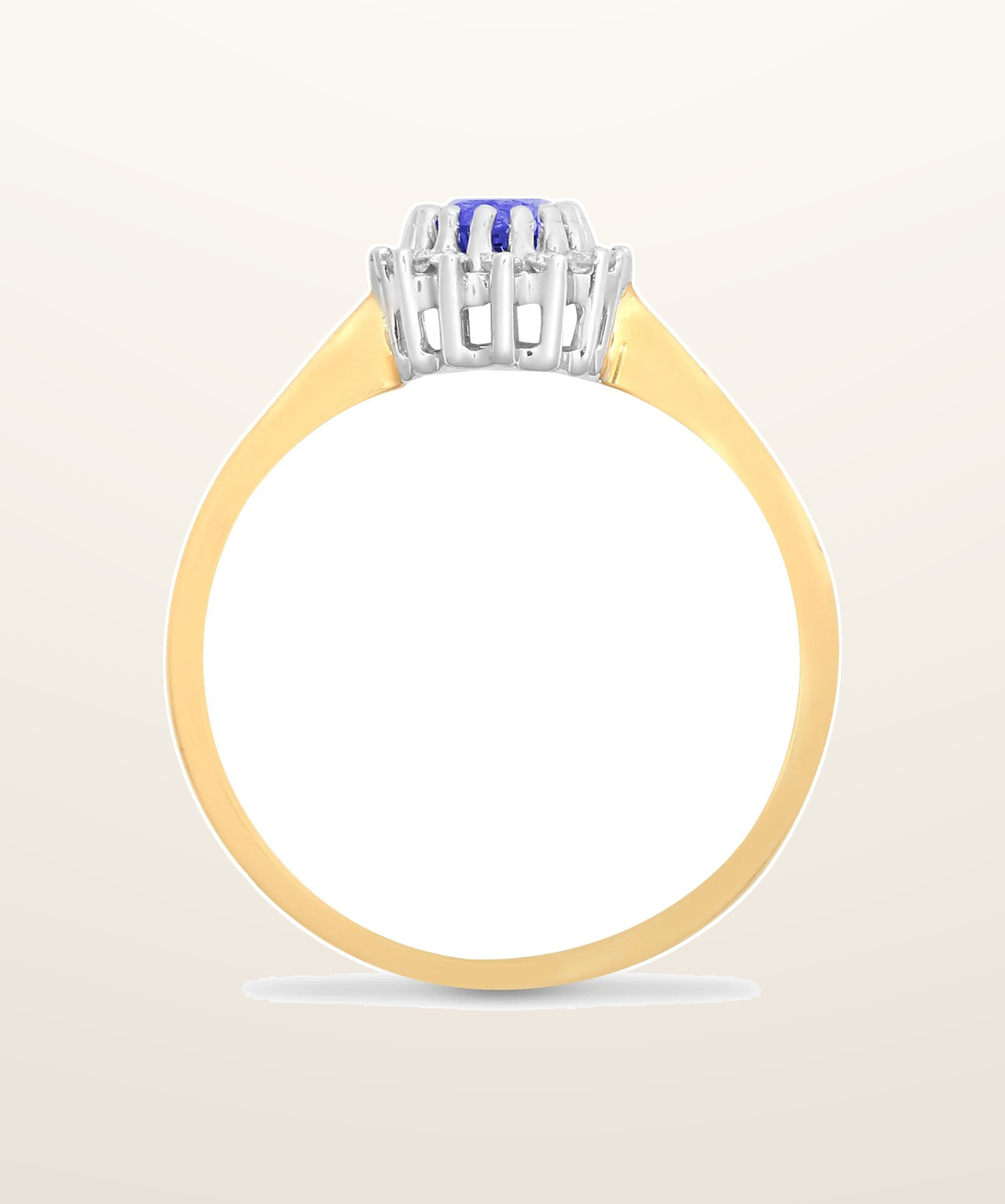 IT_ROLE:presentation_crop | 9ct Yellow Gold Natural Diamond 12pts & Tanzanite 55pts Ring