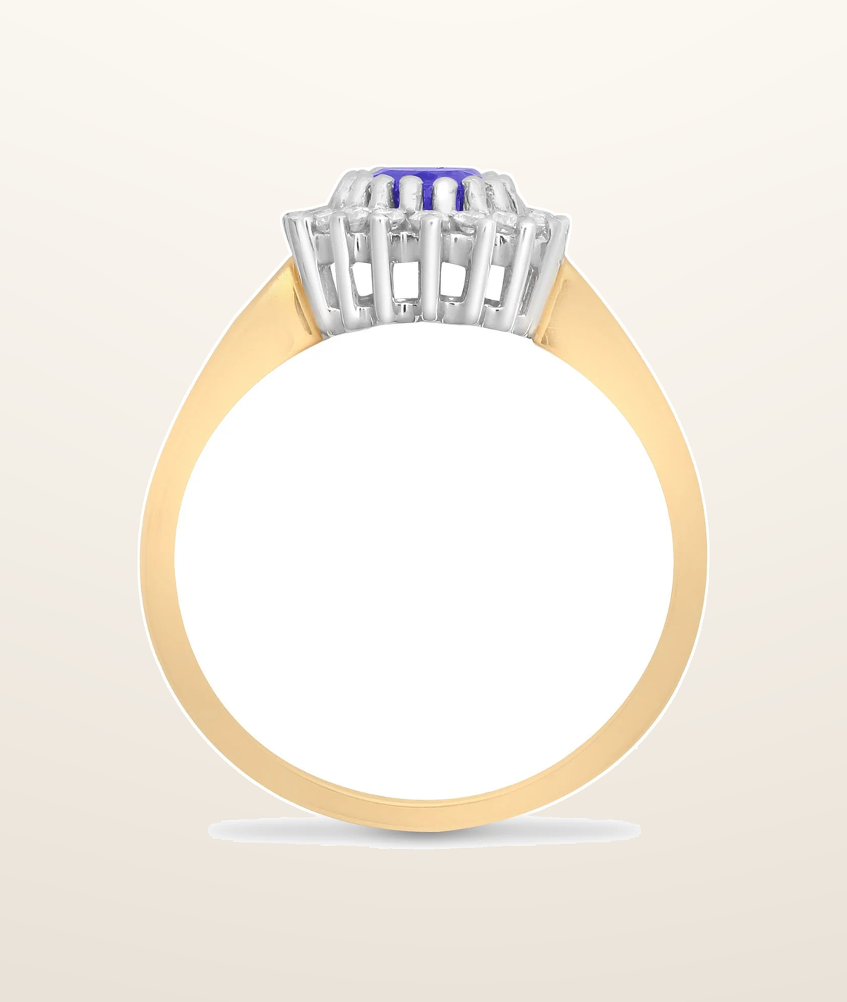 IT_ROLE:presentation_crop | 9ct Yellow Gold Natural Diamond 23pts & Tanzanite 73pts Ring