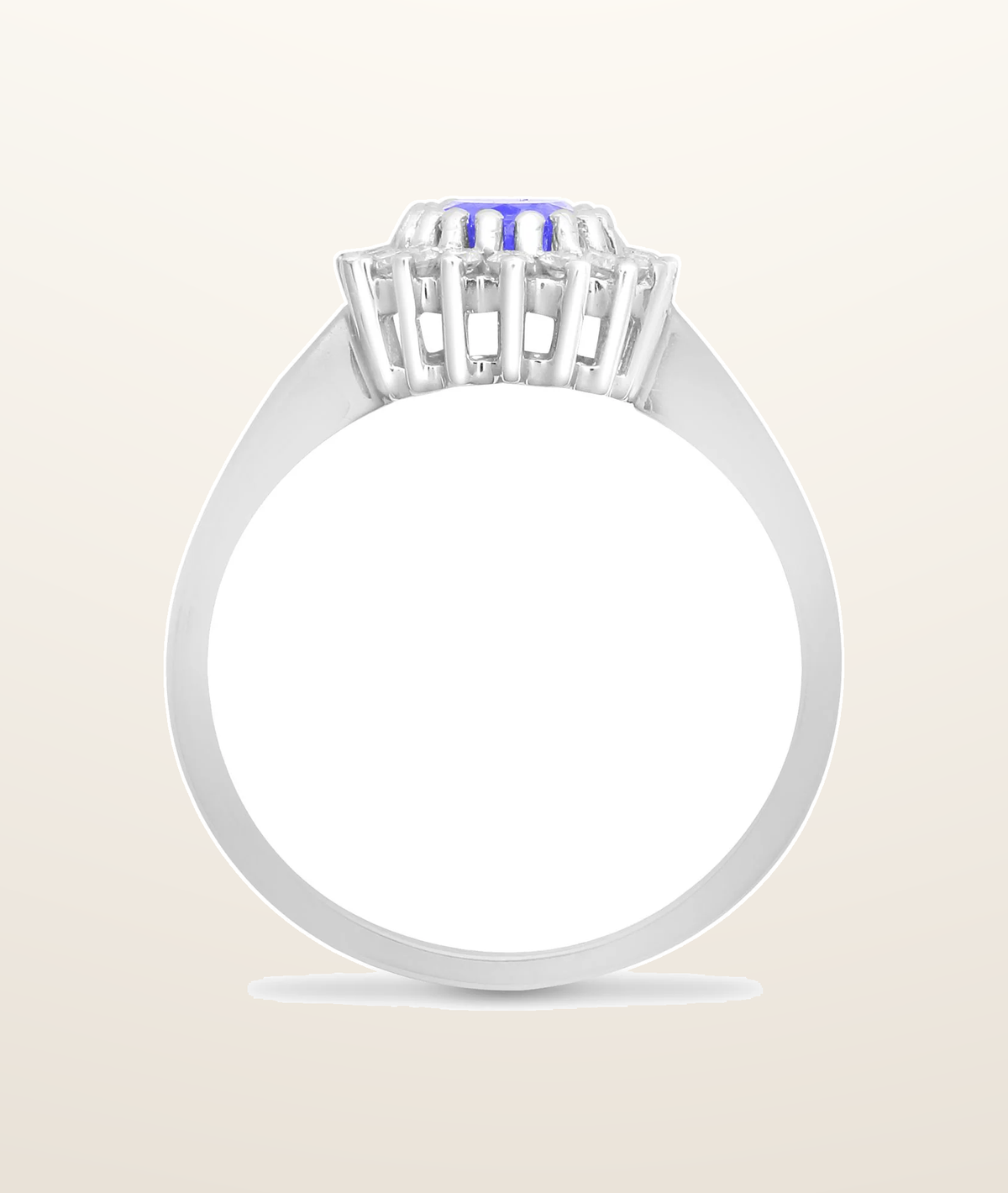 IT_ROLE:presentation_crop | 9ct White Gold Natural Diamond 23pts & Tanzanite 73pts Ring