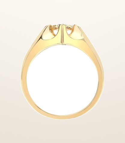 IT_ROLE:presentation_crop | 9ct Yellow Gold Gents Natural Diamond Ring